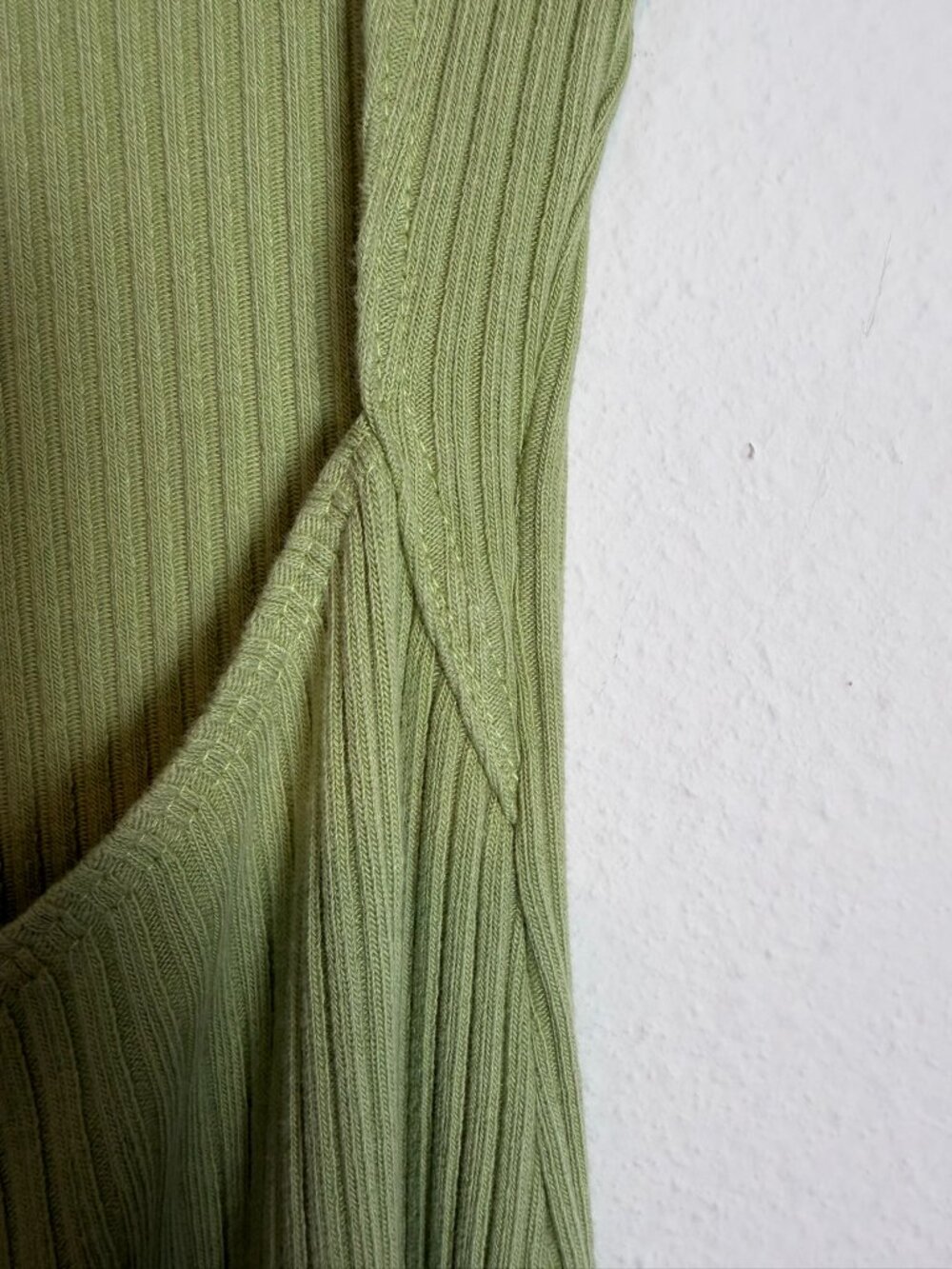 Reformation Sage Green Ribbed Racerback Maxi Dress Open Back Size L - Picture 9 of 13